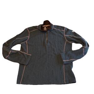 Kuhl Revel Sweater Mens M Navy Blue Quarter Zip Kashmira Fleece Pullover Casual